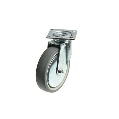 Heavy Duty Castor Wheel Swivel Plate 100mm Grey Pack 2