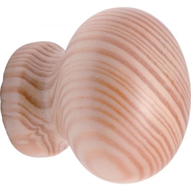 Round Pine Cabinet Knob 48mm Wooden