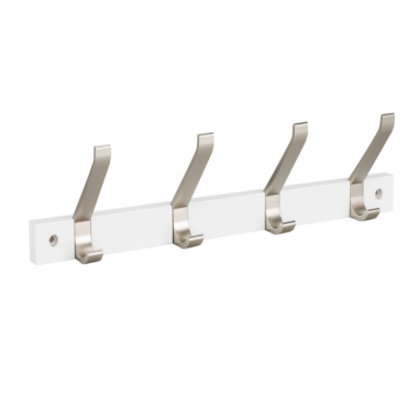 4 satin hooks on white board