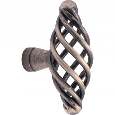Cage Cabinet Knob 51mm Antique Brass