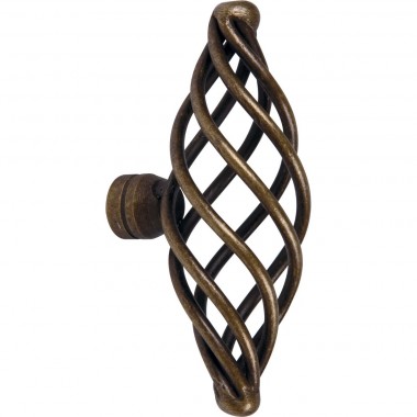 Cage Cabinet Knob 76mm Antique Brass