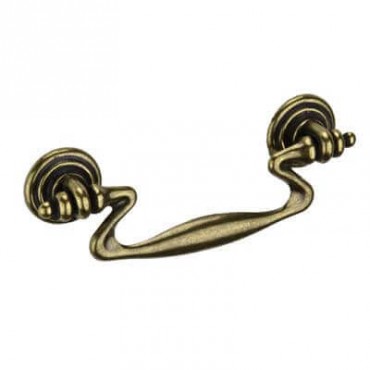 Bail Pull Cabinet Handle Antique 64mm - Brass
