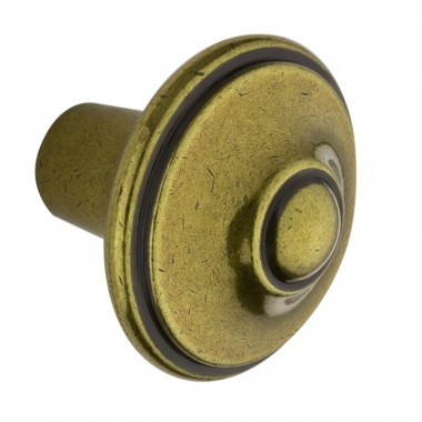 Fleur de Lis Cabinet Knob - Antique Brass