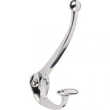 Elegant Hat & Coat Hook - Polished Chrome