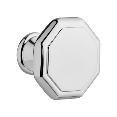 Hexagonal Cabinet Knob 30 mm Polished Chrome
