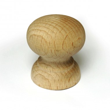 Beech Shaped Cabinet Knob Medium Sized FSC Wood