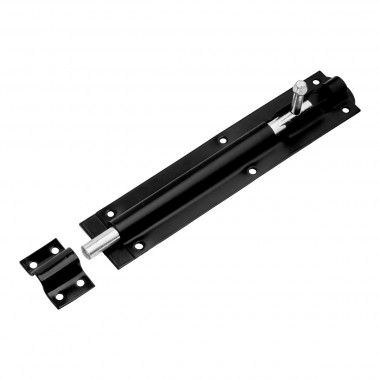 586H Steel Tower Bolt Straight Black 200mm