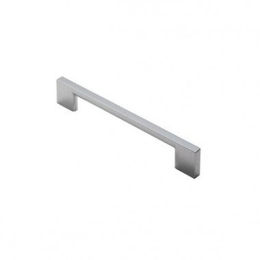Square Flat Cabinet Handle 128mm Brushed Nickel (8mm Width)