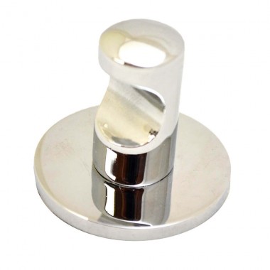 Self Adhesive Single Robe Hook Round - Polished Chrome