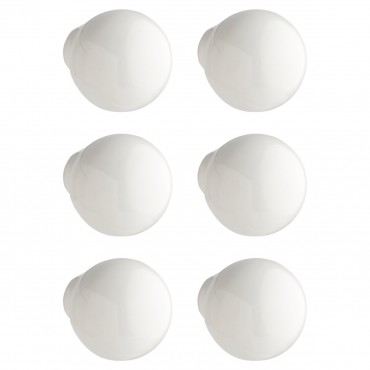 Ceramic Ball Top Cabinet Knob - White