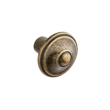 Pointed Cabinet Knob 30mm Antique Brass