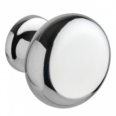 Sleek Round Cabinet Knob 30mm Chrome Plated