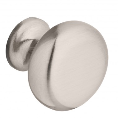 Sleek Round Cabinet Knob 30mm Satin Nickel