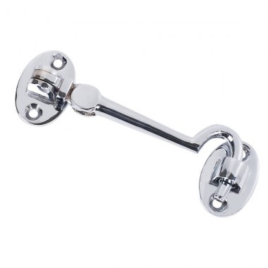 Victorian Silent Pattern Cabin Hook 100mm Polished Chrome