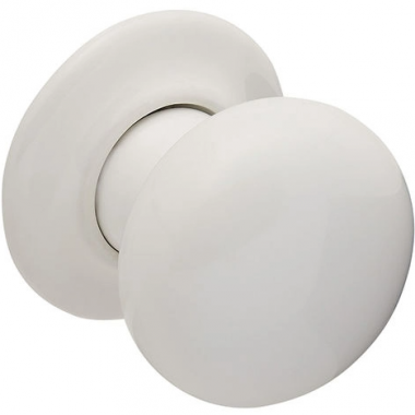 Boston Mortice Knob Set White Ceramic