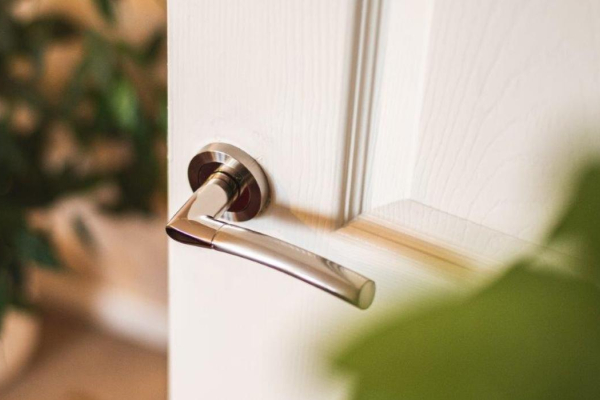 How to use lever on rose for security rooms and bathrooms